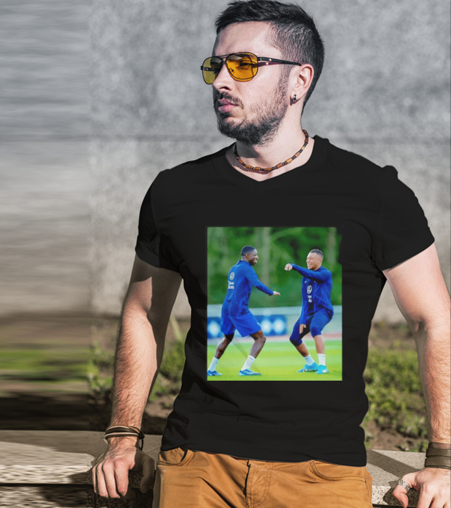 Kylian Mbappe Ousmane Dembele France National Football Team Training France Football Kings Of Europe T-Shirt