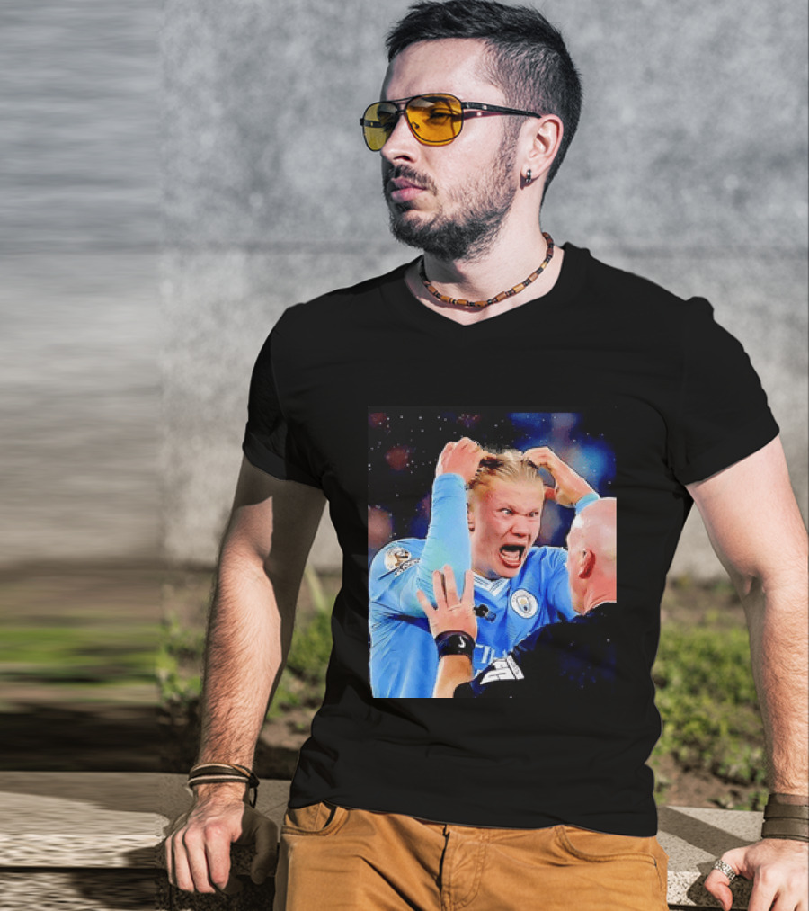 Erling Haaland Manchester City Emotional Reaction T-Shirt