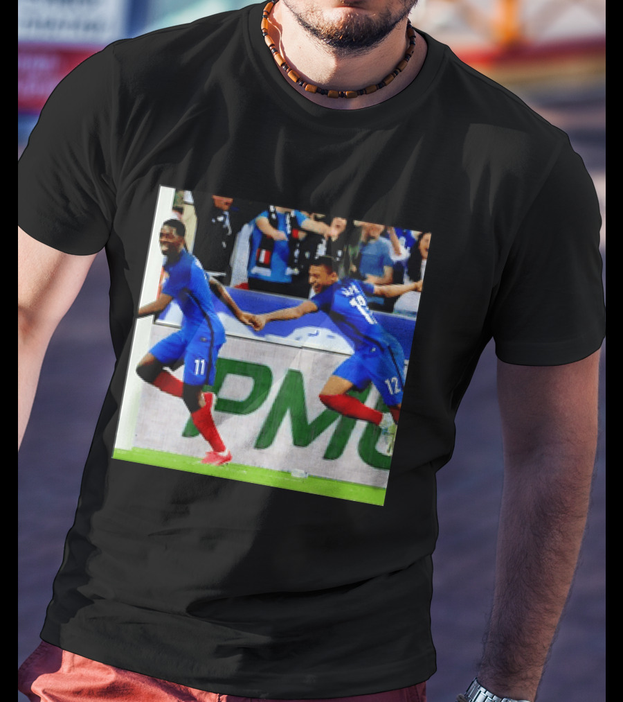 France National Team Kylian Mbappé Ousmane Dembélé Celebration T-Shirt