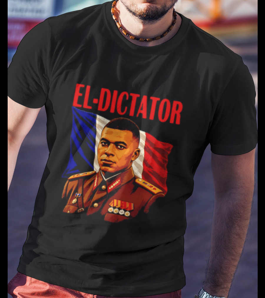 Kylian Mbappe El Dictator French Flag Concept T-Shirt