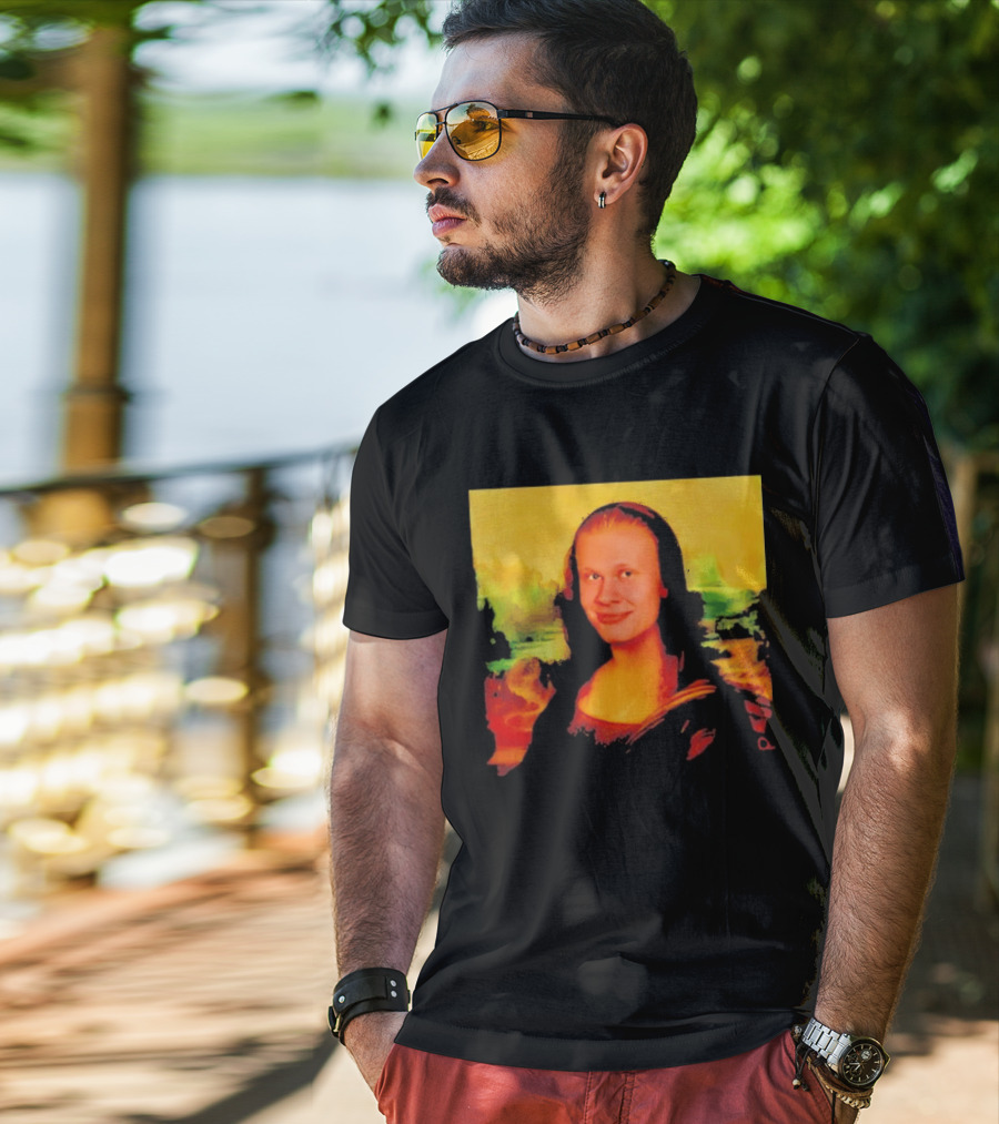 Mona Lisa Erling Haaland Manchester City Meme T-Shirt
