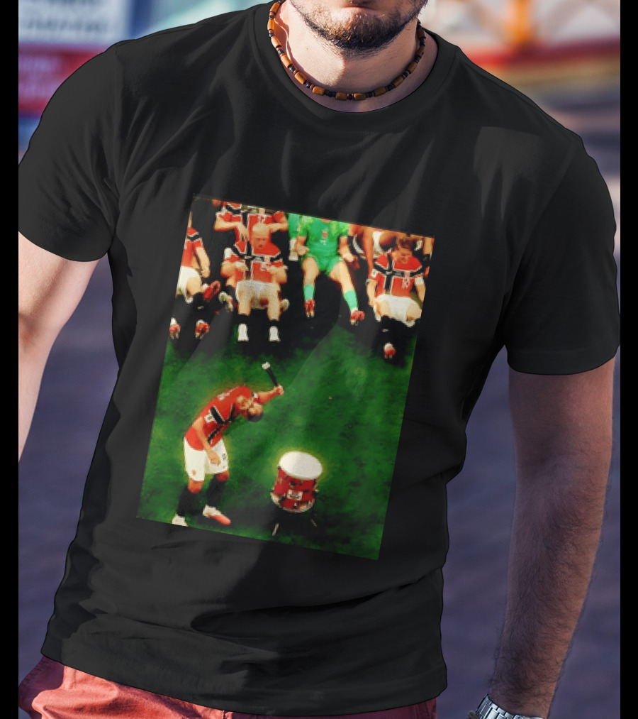 Erling Haaland Norway Football Team Drummer Celebration 26WC T-Shirt