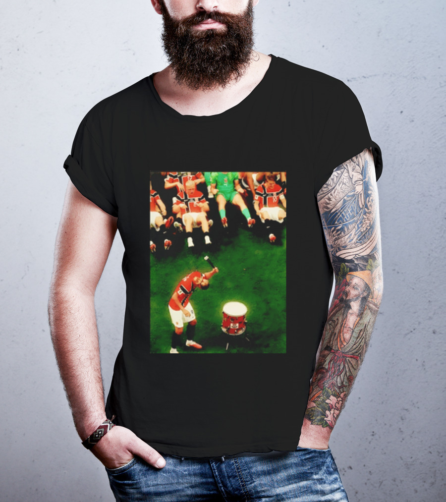 Erling Haaland Norway Football Team Drummer Celebration 26WC T-Shirt