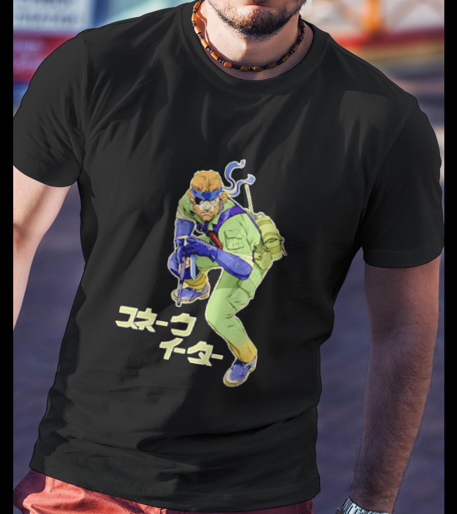 Naked Snake Metal Gear Solid Snake Eater Crouching Pose Japanese T-Shirt