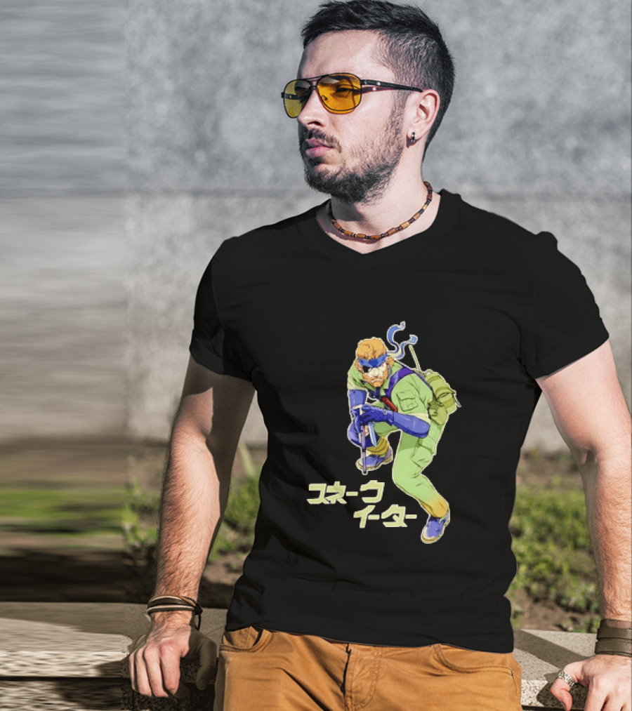 Naked Snake Metal Gear Solid Snake Eater Crouching Pose Japanese T-Shirt