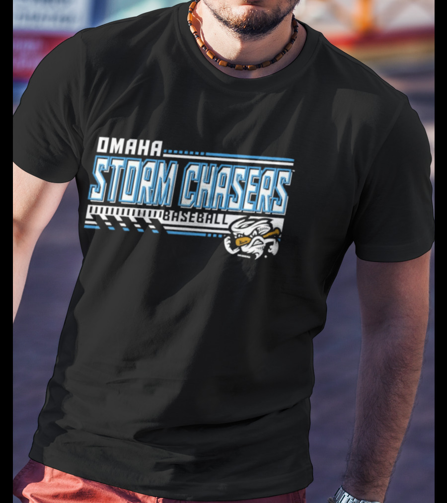 Omaha Storm Chasers Baseball Team Mascot Batting Theme Vintage Sports T-Shirt