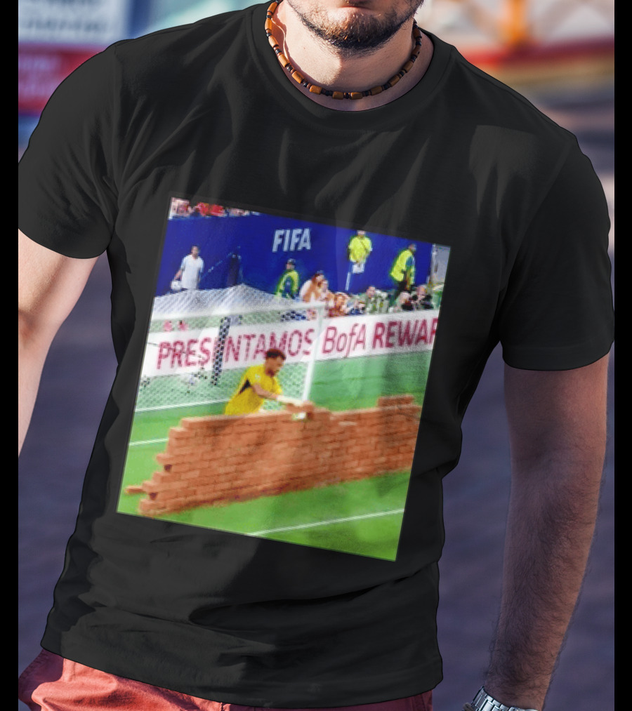 Vozinha Cape Verde FIFA Goalkeeper Meme Brick Wall Soccer Humor T-Shirt