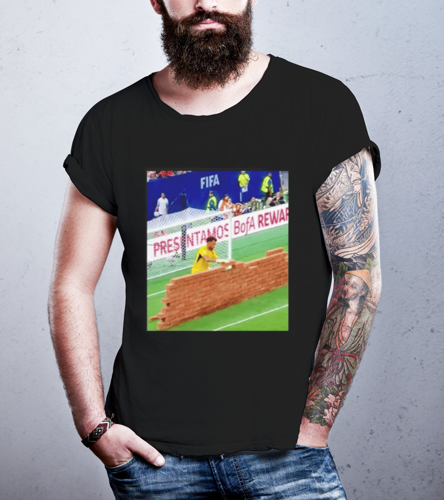Vozinha Cape Verde FIFA Goalkeeper Meme Brick Wall Soccer Humor T-Shirt