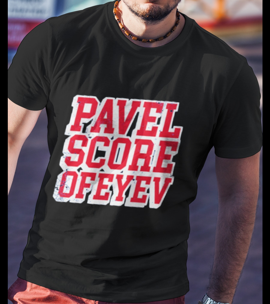 Pavel Score Vegas Golden Knights Distressed Dorofeyev T-Shirt