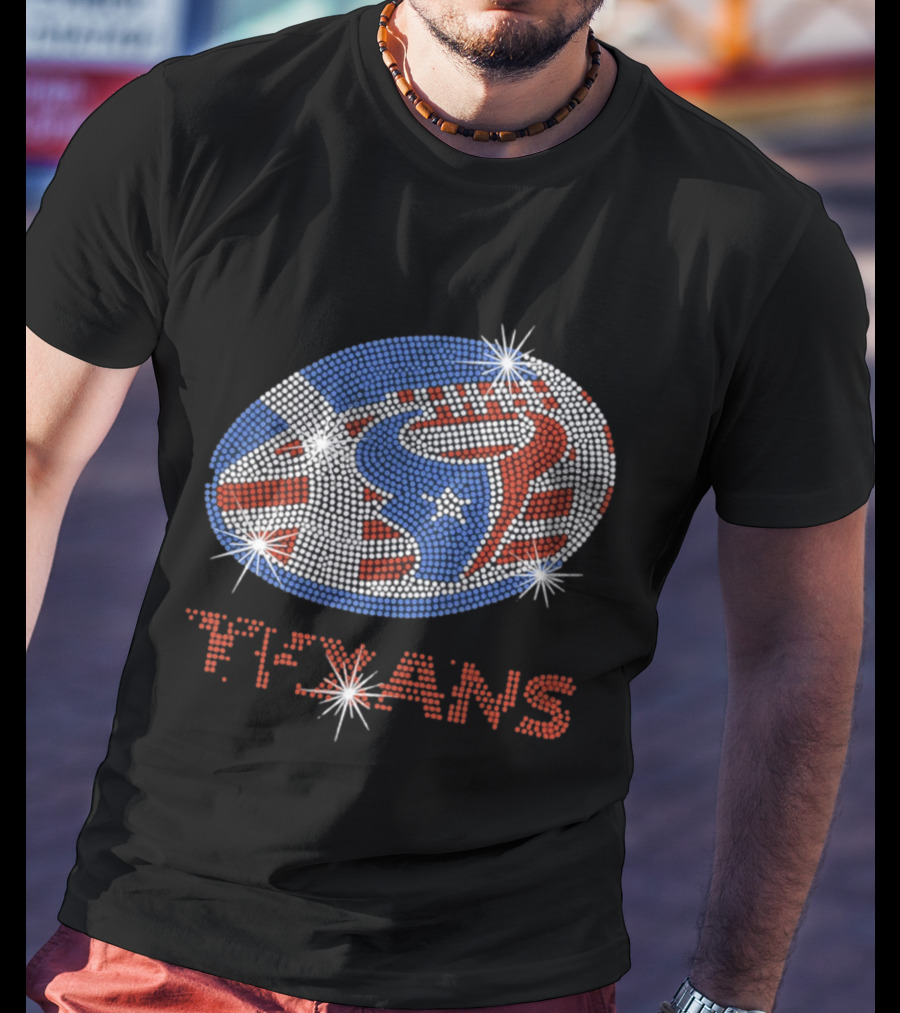 Texans Football Rhinestone Sparkle Team T-Shirt