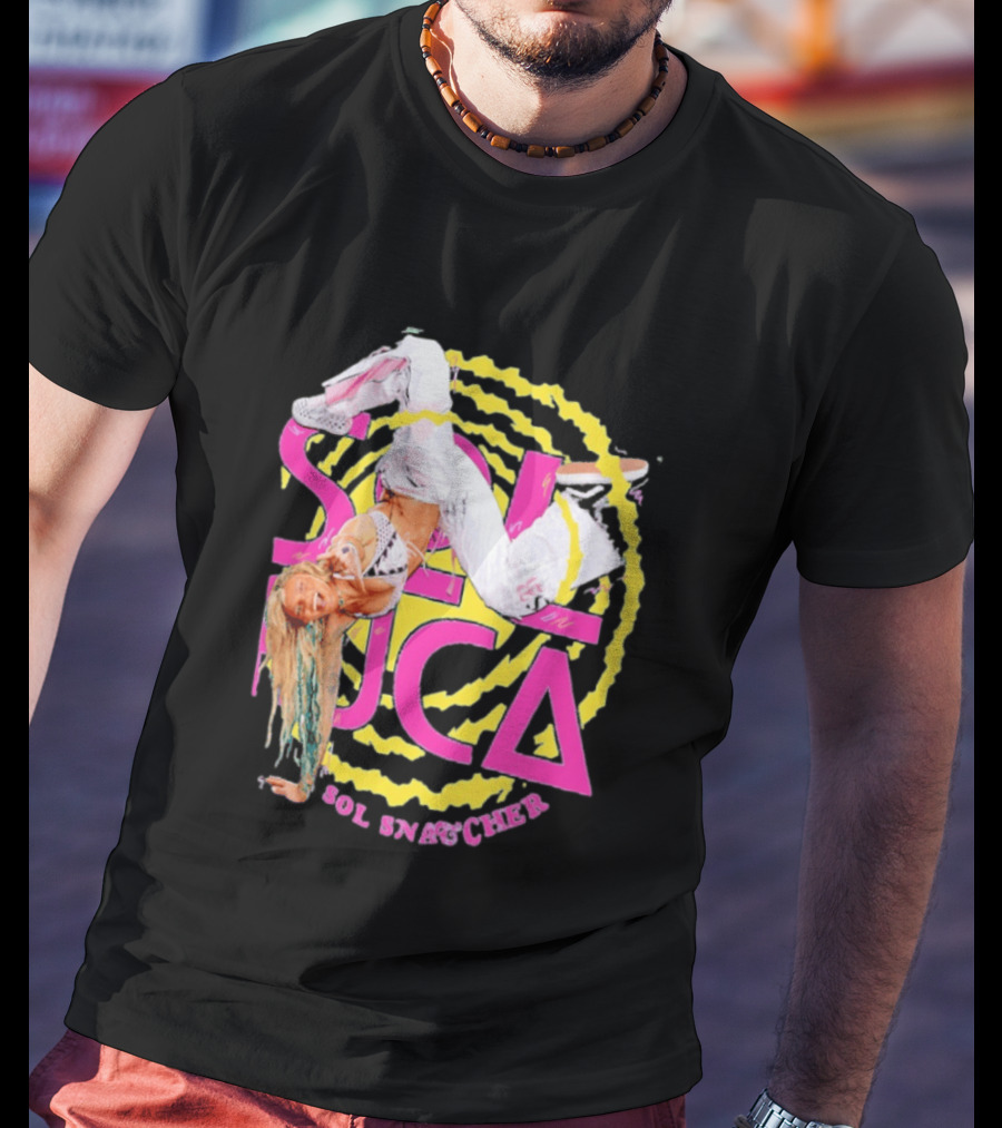 Sol Ruca Sol Snatcher WWE NXT Wrestling Star Colorful Backflip Action T-Shirt