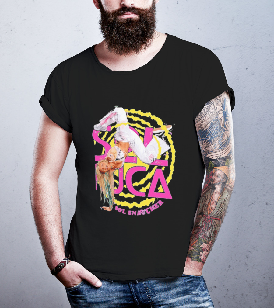 Sol Ruca Sol Snatcher WWE NXT Wrestling Star Colorful Backflip Action T-Shirt