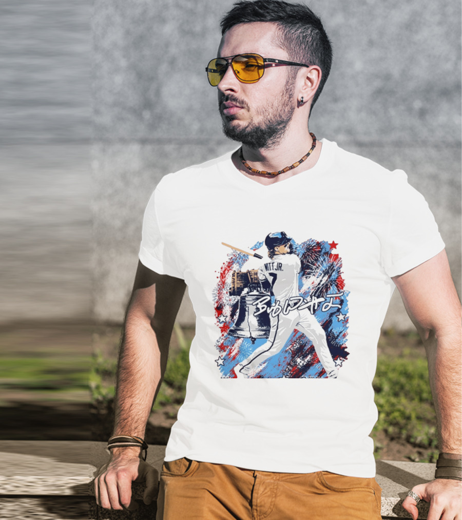 Bobby Witt Jr 2026 Philly Liberty Bell And Fireworks Baseball T-Shirt