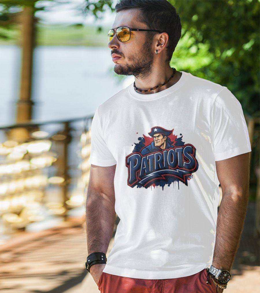 New England Patriots Graffiti Pat Patriot Iconic Team T-Shirt