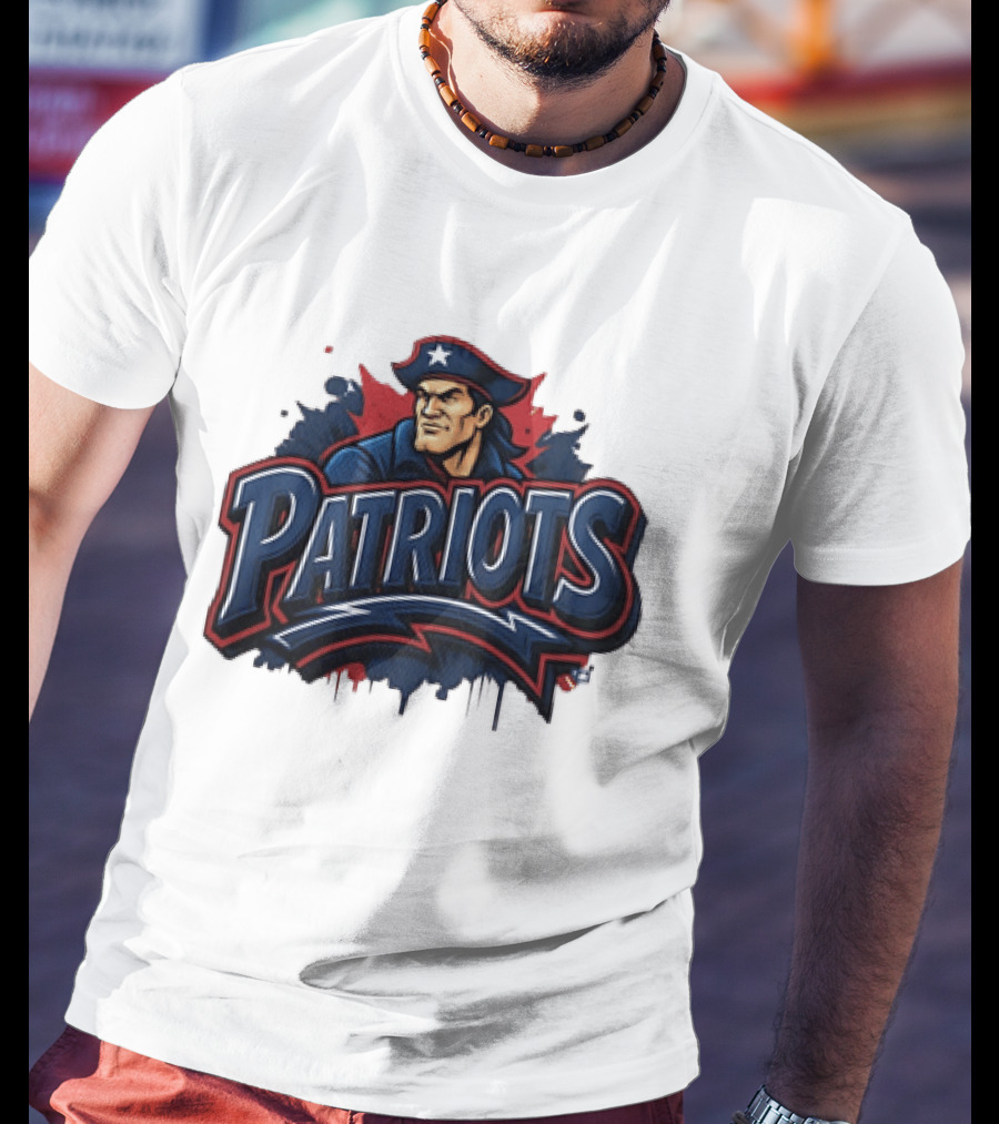 New England Patriots Graffiti Pat Patriot Iconic Team T-Shirt