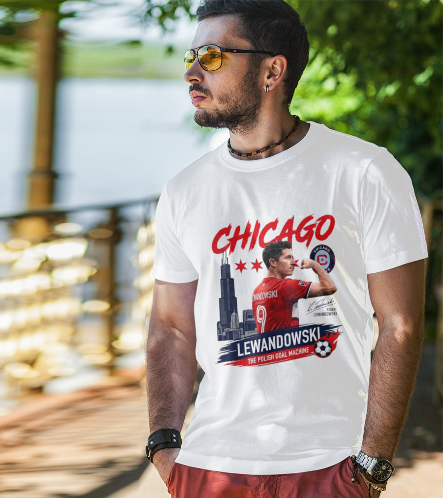 Chicago Fire FC Lewandowski The Polish Goal Machine T-Shirt