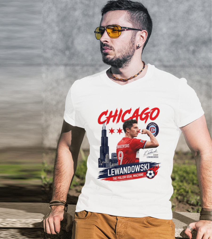 Chicago Fire FC Lewandowski The Polish Goal Machine T-Shirt