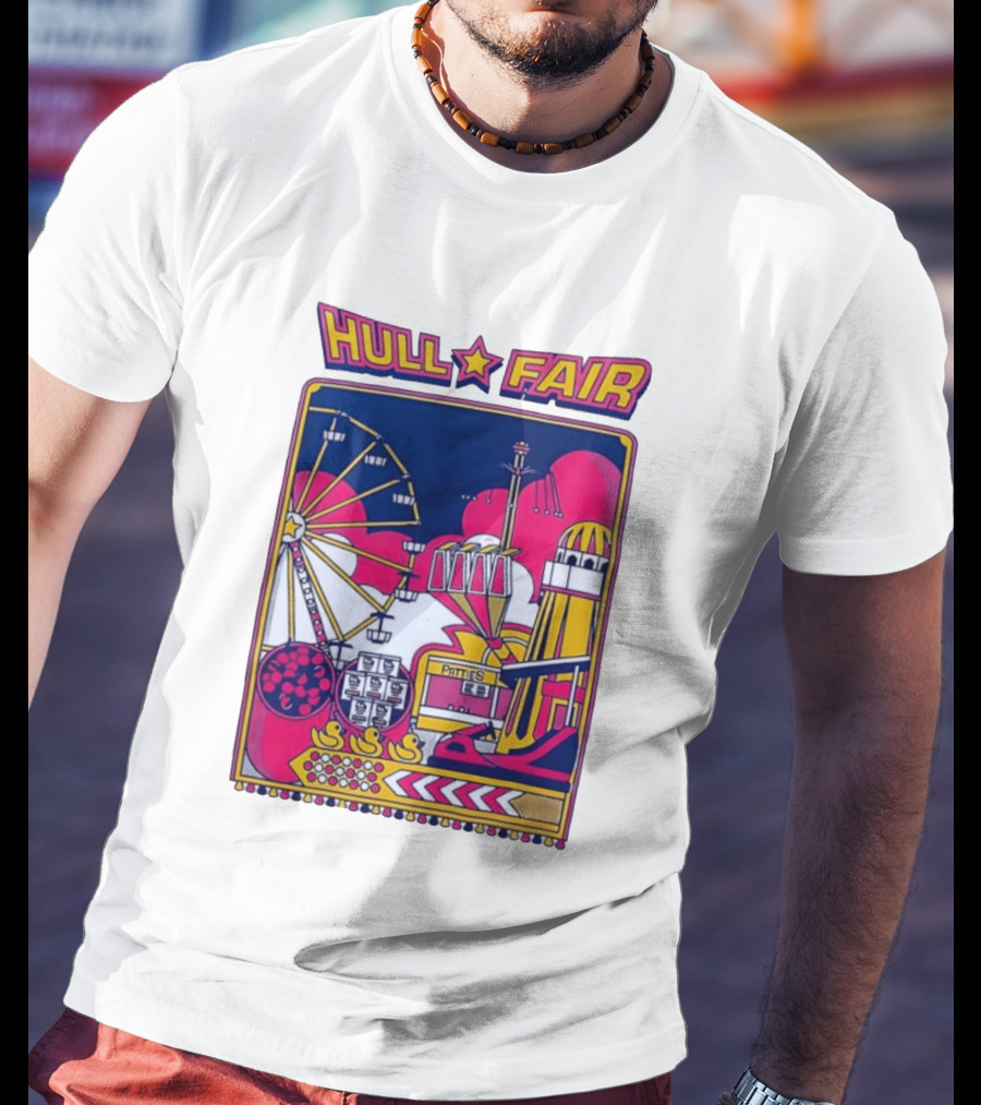Hull Fair Patties Carnival Ferris Wheel And Helter Skelter Fun Attractions T-Shirt