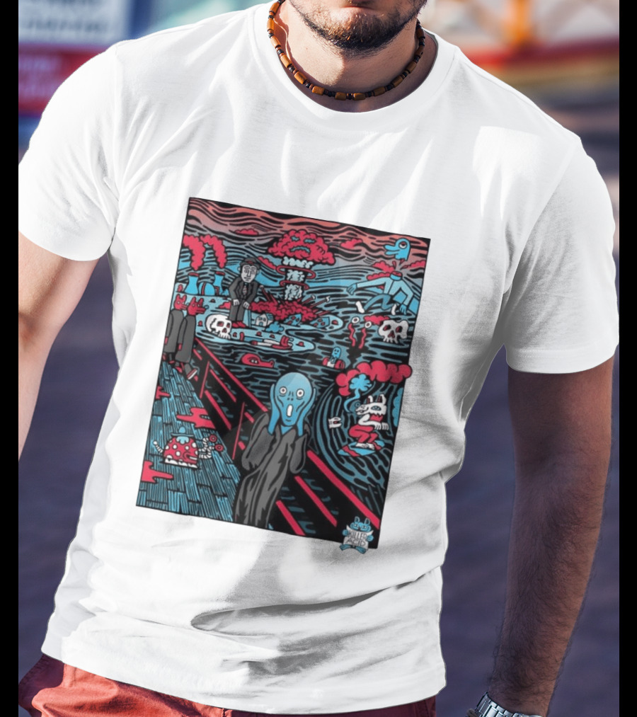 The American Scream Killer Acid Psychedelic Surrealist Edvard Munch Mashup T-Shirt