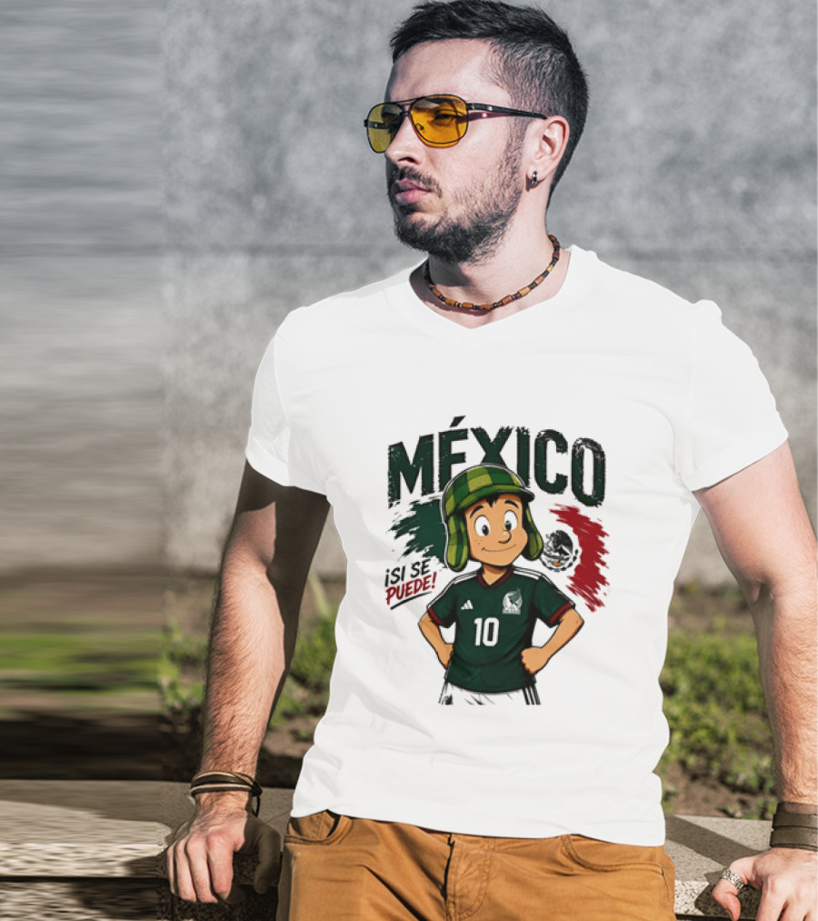 México El Chavo Del Ocho Isi Se Puede Football Soccer Jersey 10 T-Shirt