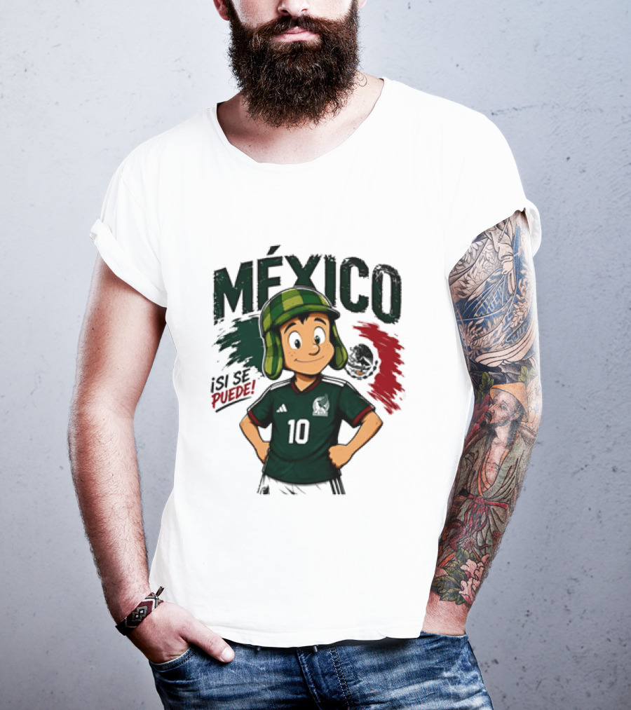 México El Chavo Del Ocho Isi Se Puede Football Soccer Jersey 10 T-Shirt