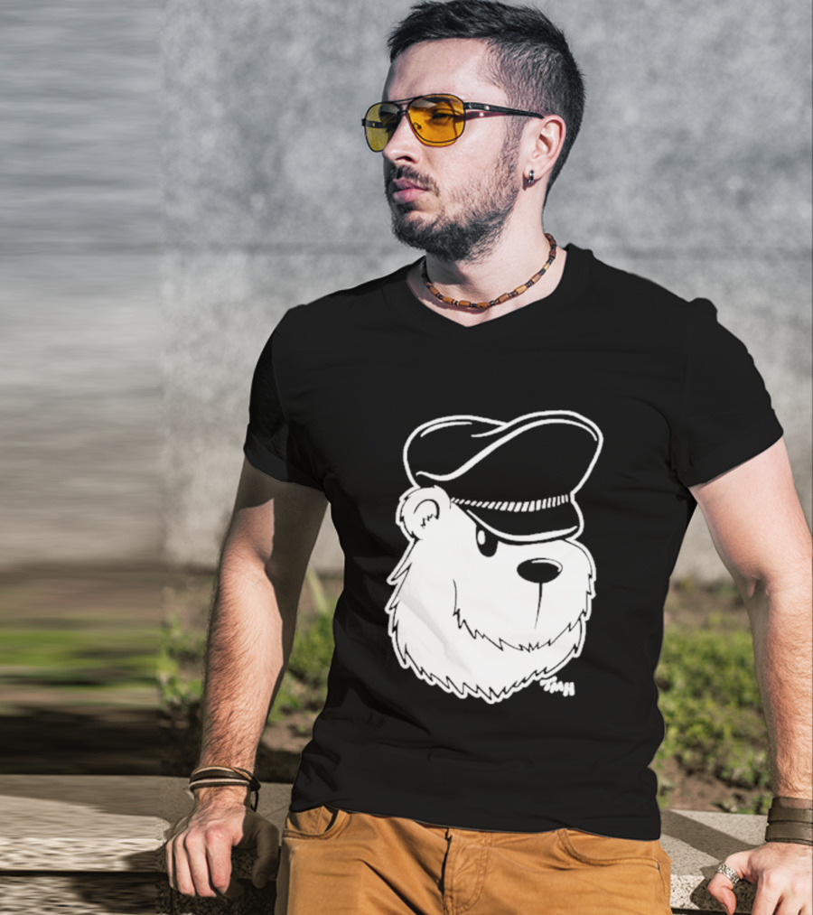 Bear With Police Officer Hat T-Shirt