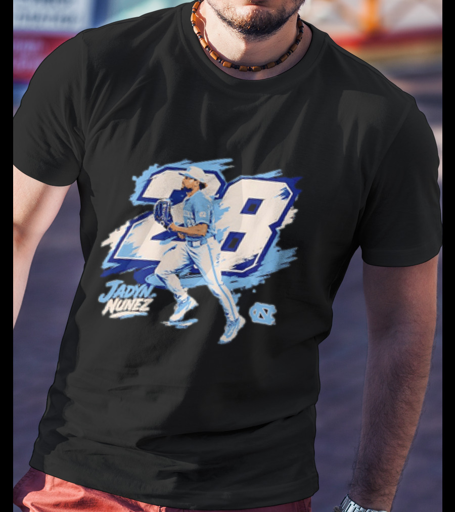 Jadyn Nunez No 28 North Carolina Tar Heels Baseball Player T-Shirt