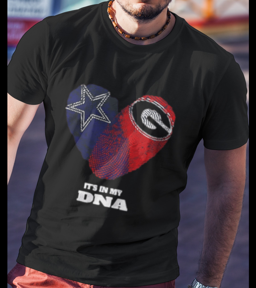 Dallas Cowboys Georgia Bulldogs Heart It's In My DNA T-Shirt