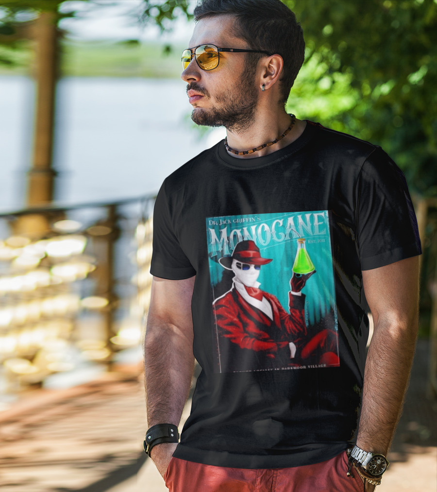 Dr Jack Griffin's Monocane Est 2011 Invisible Man T-Shirt