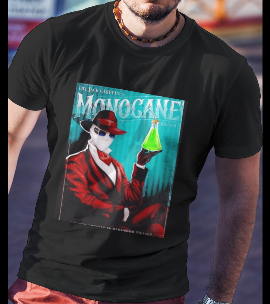 Dr Jack Griffin's Monocane Est 2011 Invisible Man T-Shirt