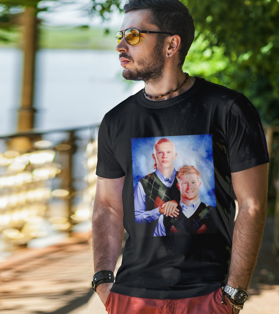 Erling Haaland Kevin De Bruyne Step Brothers Manchester City FC T-Shirt