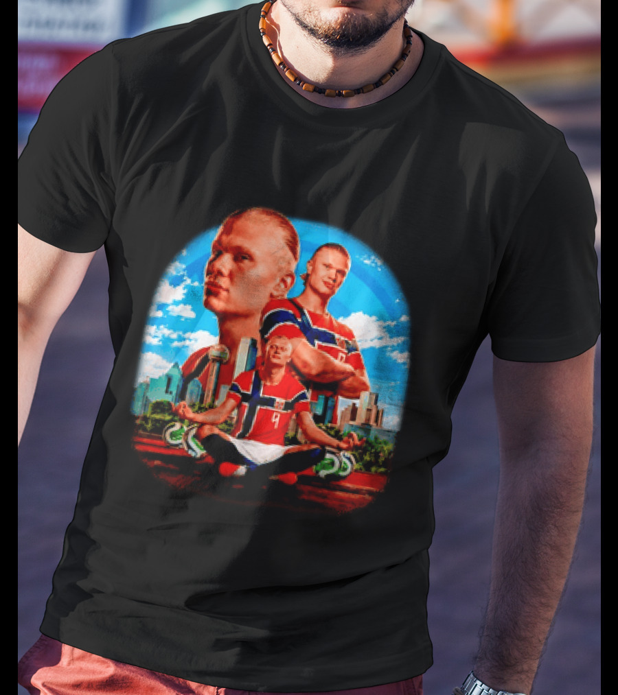 Erling Haaland Norway 26WC Collage National Team Footballer T-Shirt