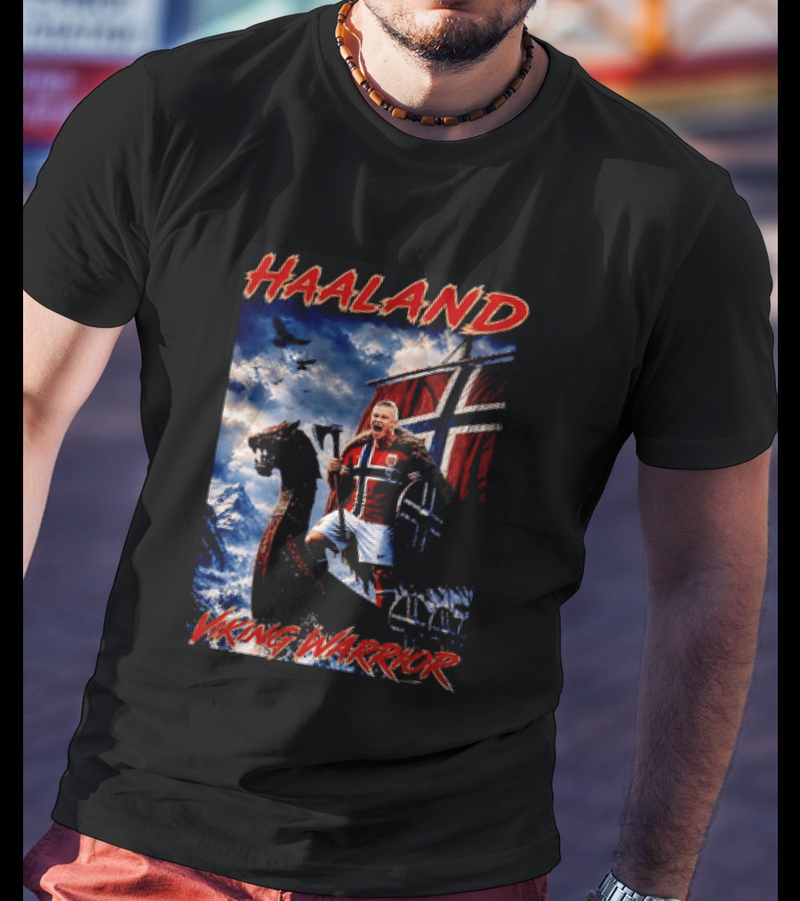 Haaland Viking Warrior Norway Football Nordic Pride T-Shirt