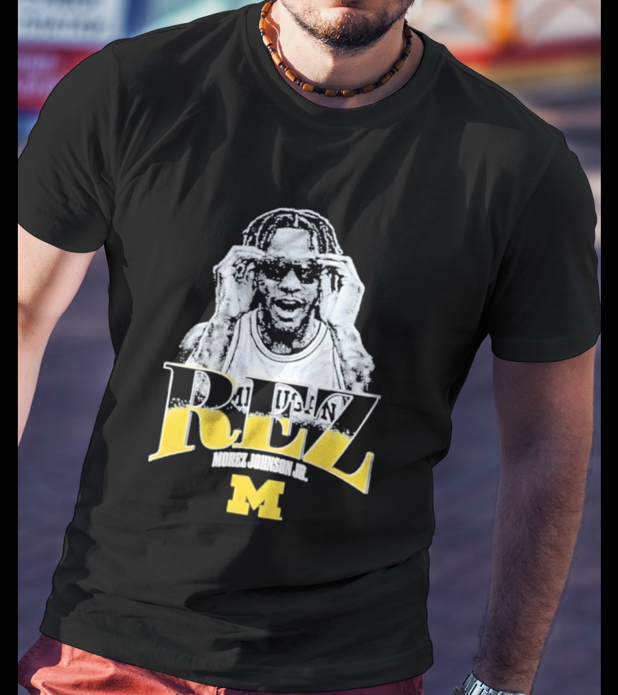 Morez Johnson M Michigan Wolverines Basketball REZ T-Shirt