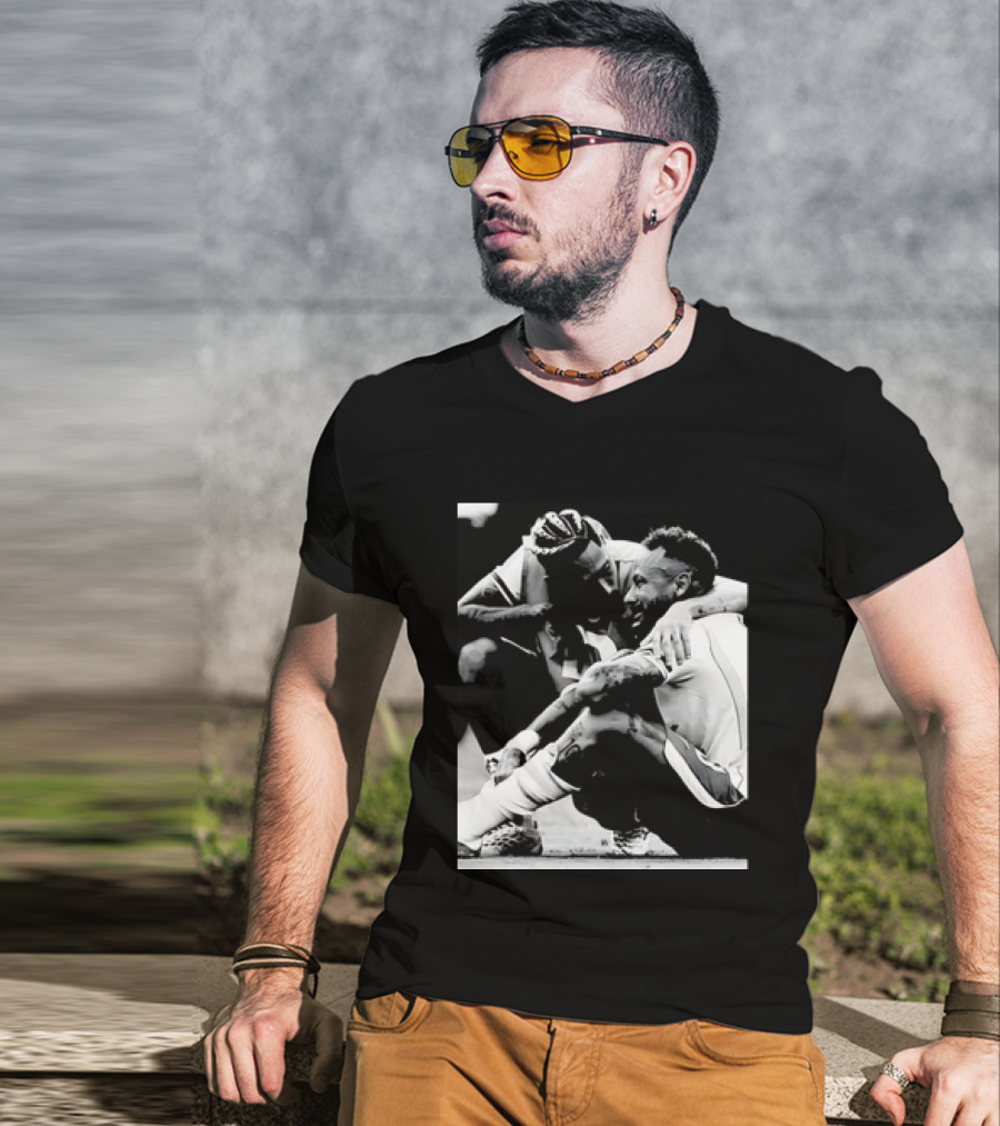 Neymar Jr And Raphinha Emotional Moment Brazil National Football Team T-Shirt