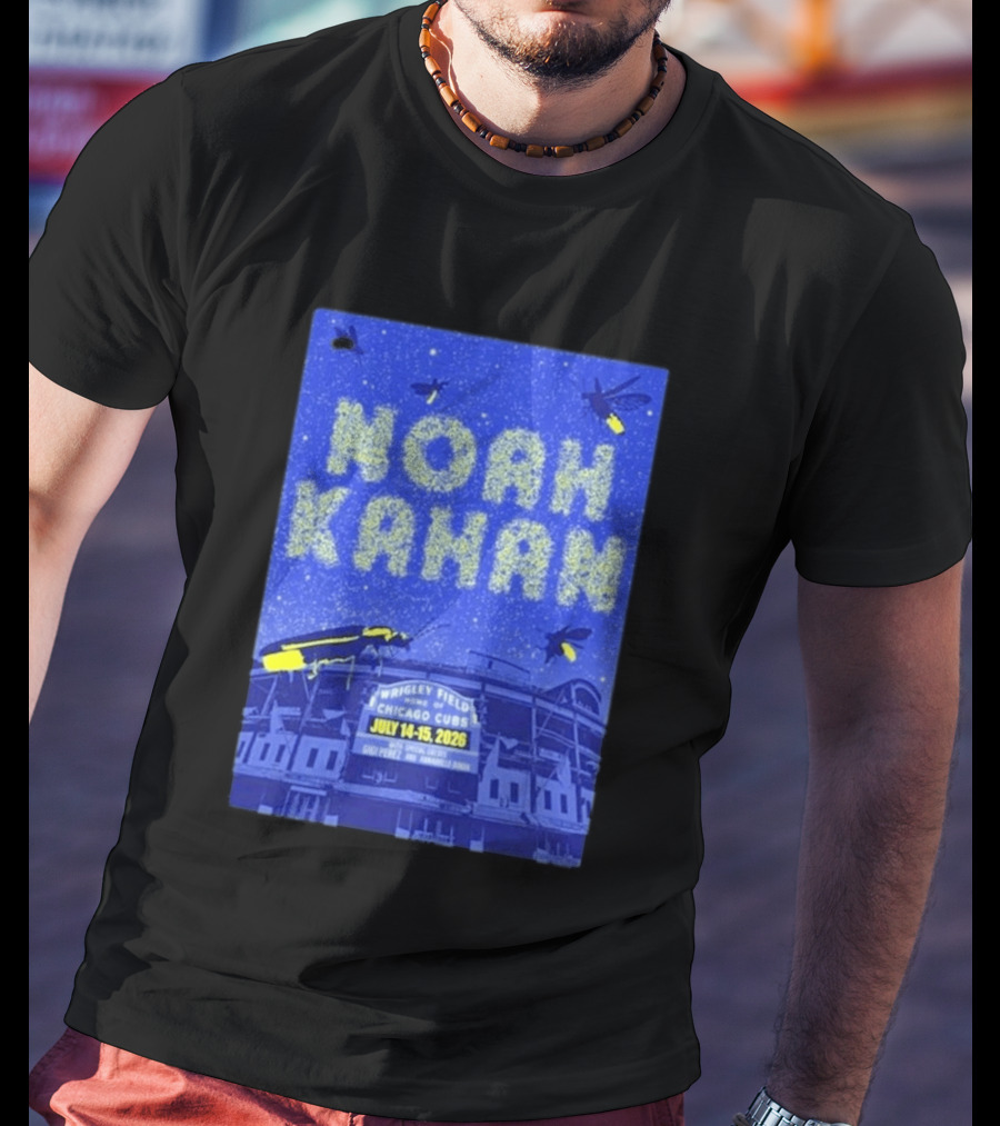 Noah Kahan Live At Wrigley Field Chicago Cubs July 14 15 2026 Event T-Shirt