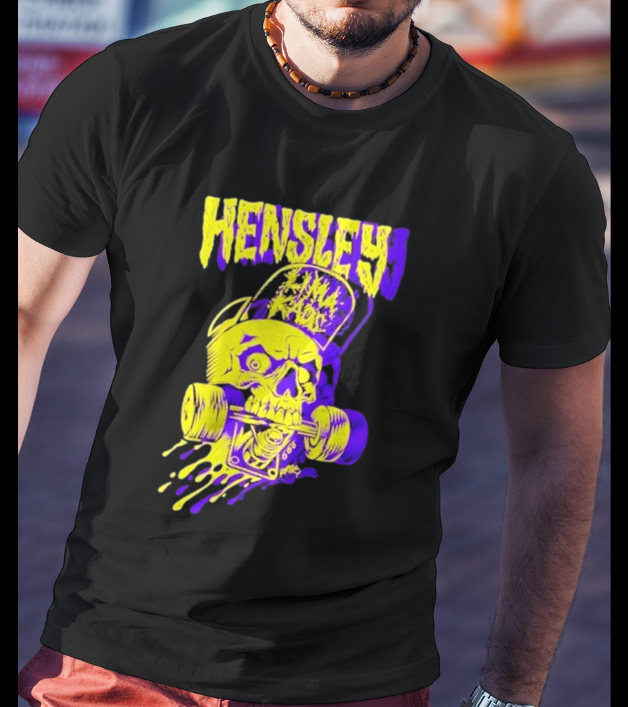 Hensley Lima Kaos Skull Skateboarding T-Shirt