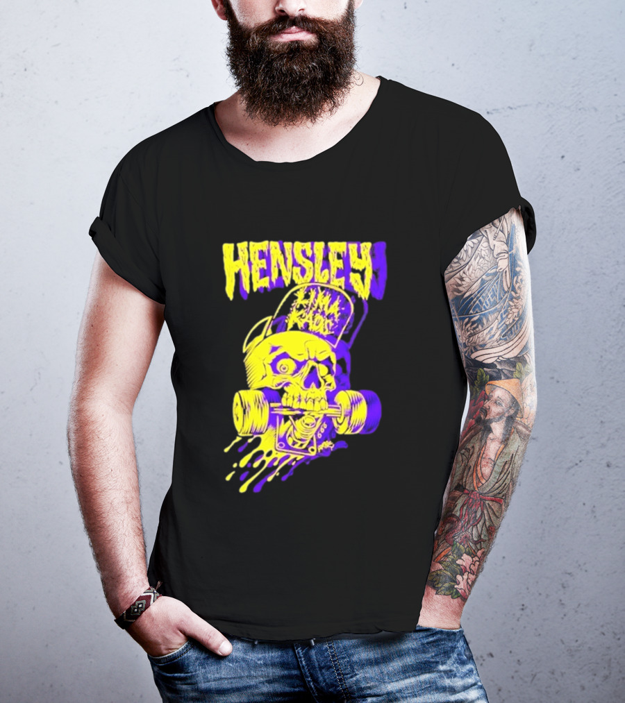 Hensley Lima Kaos Skull Skateboarding T-Shirt