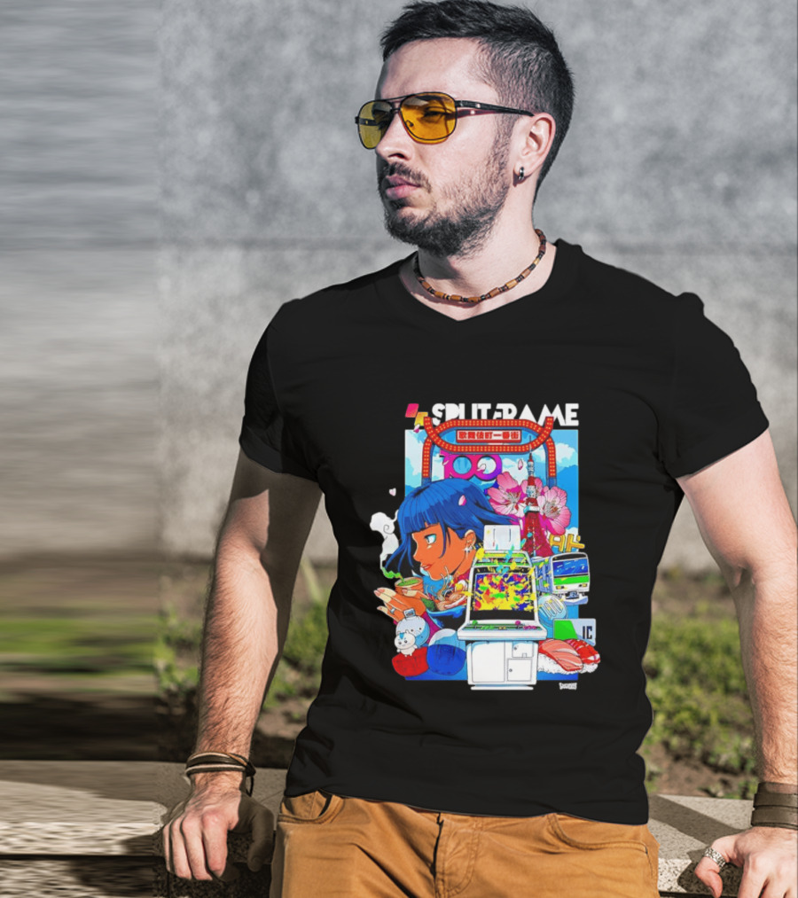 Tokyo Ramen Arcade Splitframe Kabukicho Ichibangai 100 IC Japanese T-Shirt