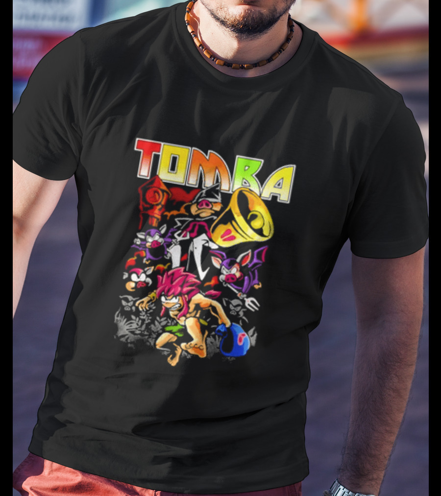 Tomba Video Game Playstation Colorful T-Shirt
