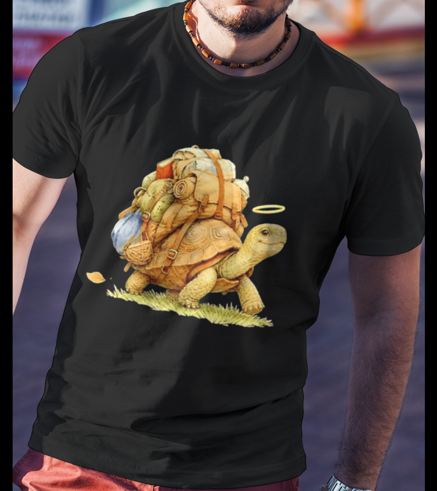 Traveling Turtle Backpack Adventure Halo T-Shirt