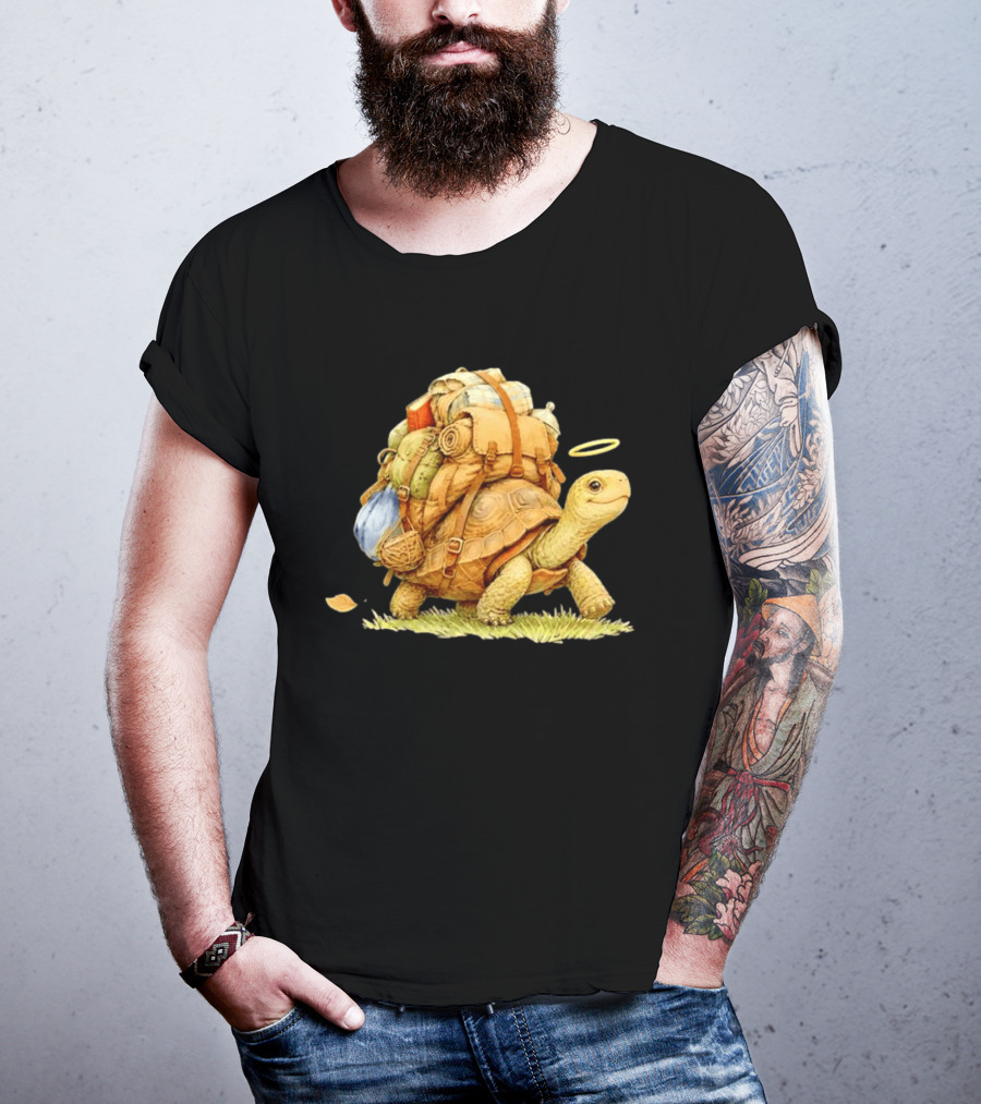 Traveling Turtle Backpack Adventure Halo T-Shirt