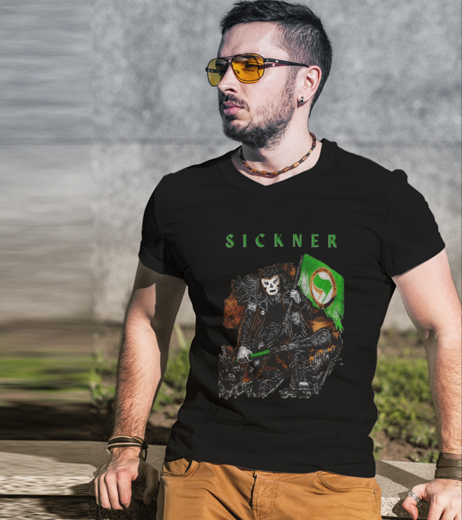 Sickner Mask Warrior Always And Forever Antifascist Hurling Stick T-Shirt