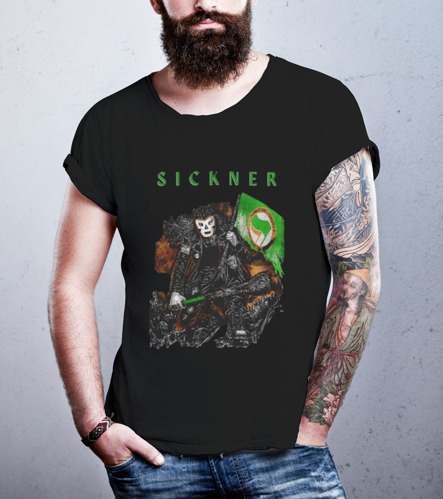 Sickner Mask Warrior Always And Forever Antifascist Hurling Stick T-Shirt