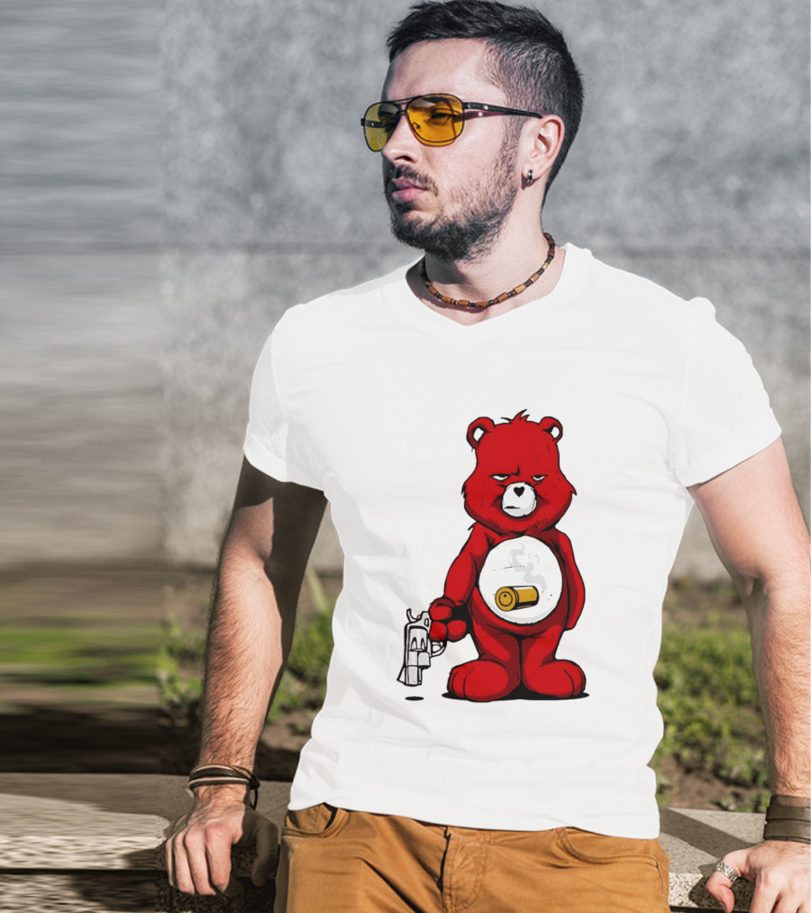 Bang Bear Revolver And Bullet Grunt T-Shirt