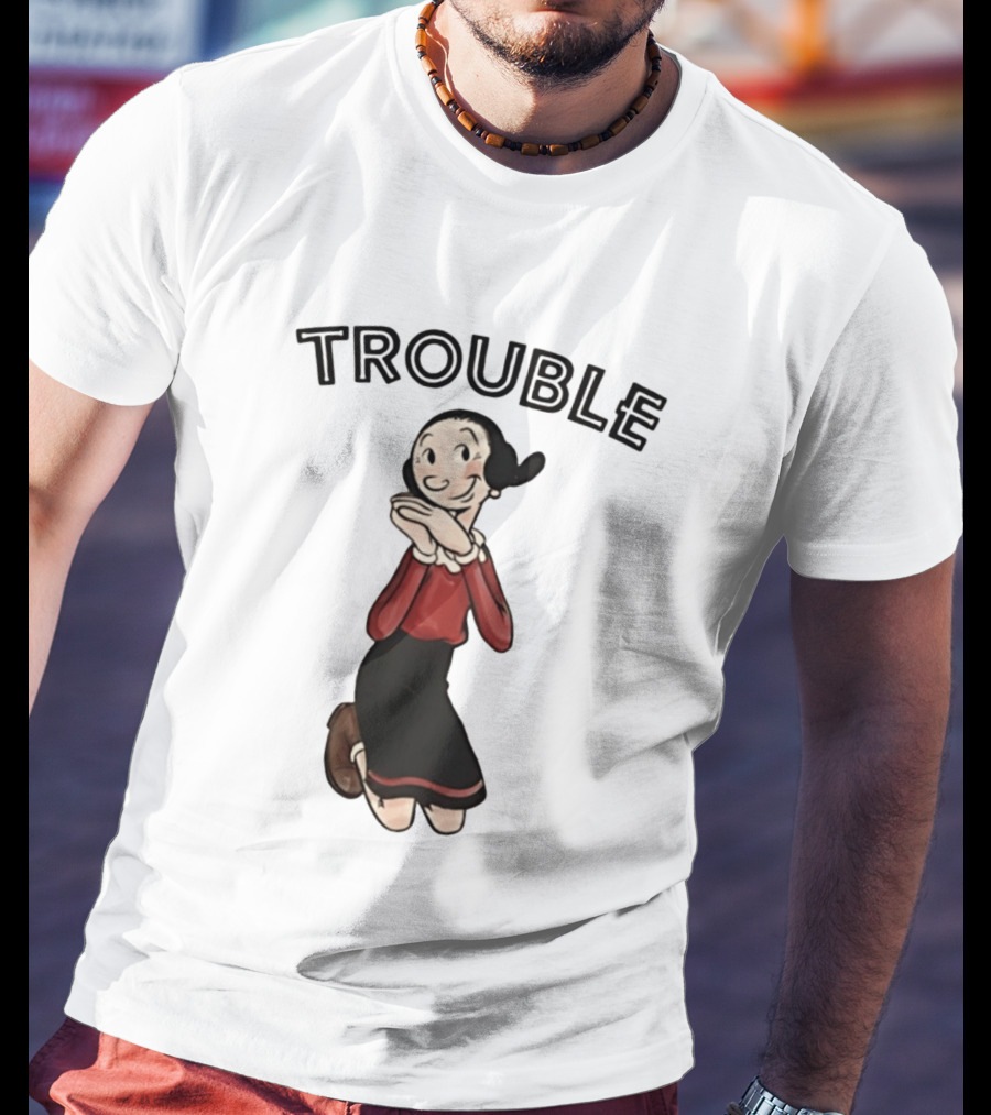 Olive Oyl Trouble Follows Popeye T-Shirt
