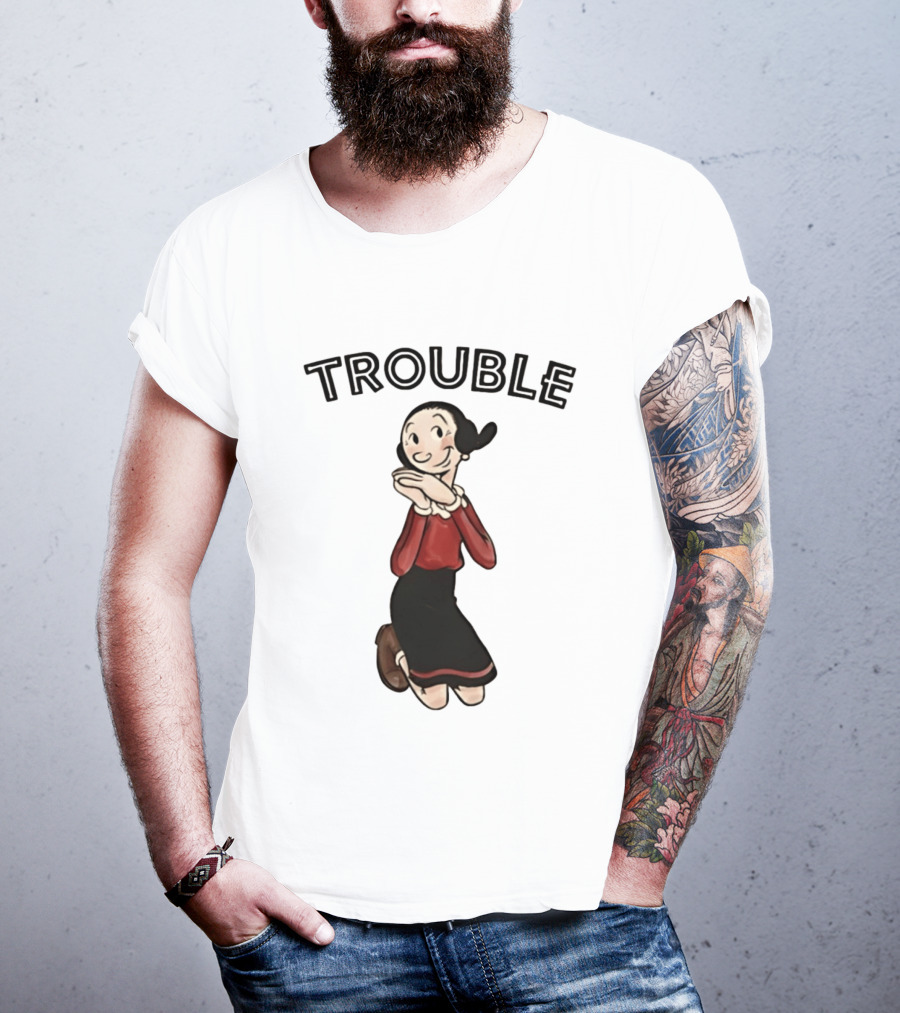 Olive Oyl Trouble Follows Popeye T-Shirt