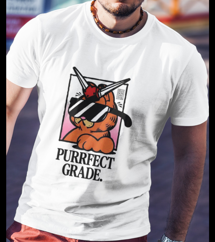 Gundam Purrfect Grade Cat Sunglasses Robot Mashup T-Shirt