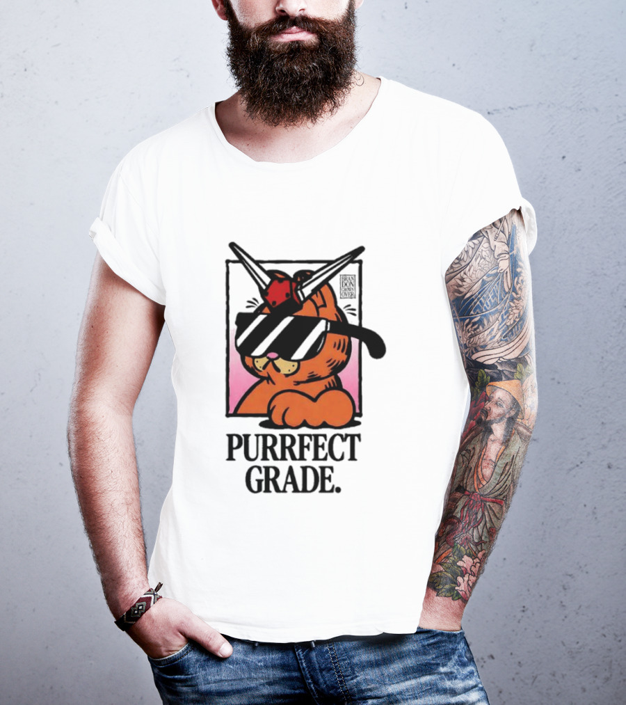 Gundam Purrfect Grade Cat Sunglasses Robot Mashup T-Shirt