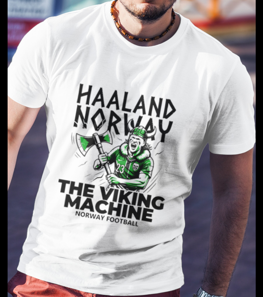 Haaland Norway The Viking Machine Norway Football T-Shirt